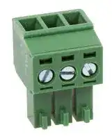 MC000057: Pluggable Terminal Block, 3.5 mm, 3 Ways, 26 AWG, 16 AWG, Screw