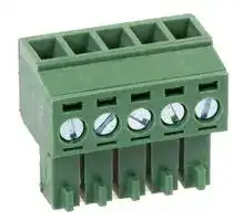 MC000059: Pluggable Terminal Block, 3.5 mm, 5 Ways, 26 AWG, 16 AWG, Screw