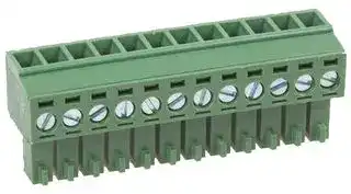 MC000063: Pluggable Terminal Block, 3.5 mm, 12 Ways, 26 AWG, 16 AWG, Screw