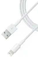 MD819ZM/A BULK: USB Cable, Type A Plug to Lightning Plug, 2 m, 6.6 ft, USB 2.0, White