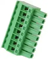 20.1510M/8-E: Pluggable Terminal Block, 3.5 mm, 8 Ways, 28 AWG, 16 AWG, 1.5 mm², Screw