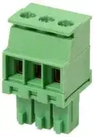 CTBP92VD/3S: Pluggable Terminal Block, 3.5 mm, 3 Ways, 28 AWG, 16 AWG, 1 mm², Clamp