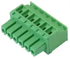 21.1510M/6-E: Pluggable Terminal Block, 3.81 mm, 6 Ways, 28 AWG, 16 AWG, 1.5 mm², Screw
