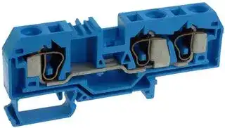 284-684: TERMINAL BLOCK, DIN RAIL, 3 POSITION, 24-8AWG