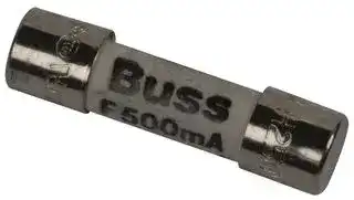 BK/GDA-500MA: FUSE, CARTRIDGE, 500mA, 5X20MM, FAST ACT