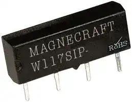 W117SIP-6: RELAY, REED, SPST-NO, 200V, 0.5A, THT