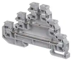 1SNA115541R1100.: TERMINAL BLOCK, DIN RAIL, 6POS, 20-12AWG
