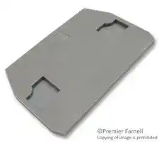 011762822: Terminal End Section, for Use with DIN Rail Terminal Blocks, Grey
