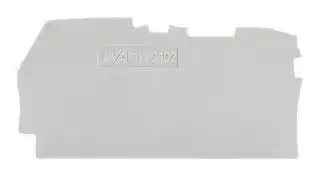 2102-1291: END AND INTERMEDIATE PLATE, RAIL, GRAY