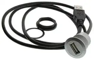 CW4X-USB20-1M: USB CABLE, 2.0 A PLUG-RCPT, 1M, BLACK