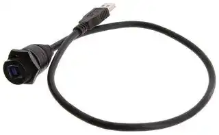 U3A00019-05M: USB CABLE, 3.0 A PLUG-B RCPT, 19.7"