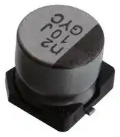 GYC1J100MCQ1GS: CAP, 10UF, 63V, ALU ELEC, HYBRID, SMD