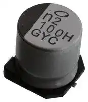 GYC1H101MCQ1GS: CAP, 100UF, 50V, ALU ELEC, HYBRID, SMD