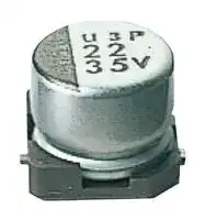 UWT1H101MNL1GS: SMD Aluminium Electrolytic Capacitor, Radial Can - SMD, 100 µF, 50 V, 2000 hours @ 85°C, Polar