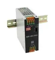 XDR-480-48LA: AC/DC DIN Rail Power Supply (PSU), Lever Actuated, ITE, Industrial & Laboratory Equipment, 1 Output