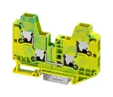 1329513: DIN Rail Mount Terminal Block, 4 Ways, 20 AWG, 8 AWG, 6 mm², Push-X