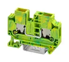 1329495: DIN Rail Mount Terminal Block, 2 Ways, 20 AWG, 8 AWG, 6 mm², Push-X