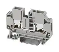 1329493: DIN Rail Mount Terminal Block, 2 Ways, 20 AWG, 8 AWG, 6 mm², Push-X, 41 A