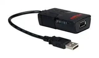 12.02.1091: USB Cable, USB Type A Plug to USB Type A Receptacle, 150 mm, 5.9 ", USB 2.0, Black