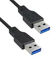 3023001-01M: USB CABLE, 3.0 A PLUG-PLUG, 1M, BLK