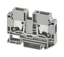 1329547: DIN Rail Mount Terminal Block, 2 Ways, 14 AWG, 6 AWG, 10 mm², Push-X, 57 A
