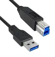 3023015-02M: USB CABLE, 3.0 TYPE A-B PLUG, 2M