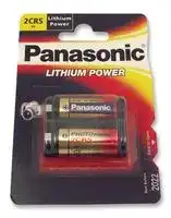 2CR-5L/1BP.: Battery, 6 V, 2CR5, Lithium Manganese Dioxide, 1.4 Ah, Flat Recessed, 1