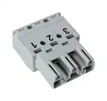 770-253: Pluggable Terminal Block, 10 mm, 3 Ways, 4 mm², Push In