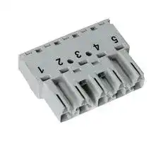 770-255: Pluggable Terminal Block, 10 mm, 5 Ways, 4 mm², Push In