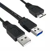 3023023-02M: USB CABLE, 3.0 TYPE A-MICRO B PLUG, 2M
