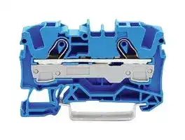 2006-1204: DIN Rail Mount Terminal Block, Blue, 2 Ways, 20 AWG, 8 AWG, 6 mm², Clamp, 41 A