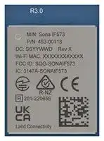 453-00118C: Wireless LAN Module, 6 GHz, UART, Several Commercial and Industrial