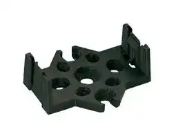 770-625: Accessory, Black, 5 Pos, Wago WINSTA MIDI 770 Series 5 Pole Distribution Connectors, Mounting Plate