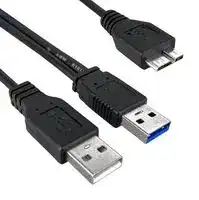3023035-03M: USB CABLE, 3.0 TYPE A-MICRO B PLUG, 3M