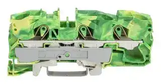 2016-1307: DIN Rail Mount Terminal Block, 3 Ways, 20 AWG, 4 AWG, 16 mm², Clamp, 76 A