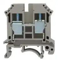 MP012081: DIN Rail Mount Terminal Block, 2 Ways, 24 AWG, 6 AWG, 10 mm², Screw, 76 A