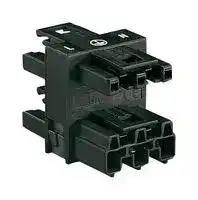 770-607: Accessory, Black, Wago Winsta Midi Series Pluggable Connectors, 3 Way Distribution Connector