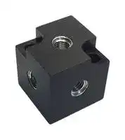 TC1B: Mounting Cube, Triaxial Accelerometers, 1", 1/4-28, Anodised Aluminium, TC Series