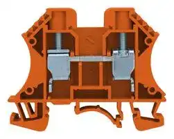 MP012089: DIN Rail Mount Terminal Block, 2 Ways, 16 AWG, 6 AWG, 10 mm², Screw, 57 A