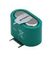 55615602059: Rechargeable Battery, 2.4 V, Nickel Metal Hydride, 150 mAh, Button Cell, PCB Pins, 1