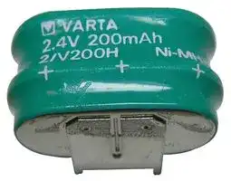 55620302059: Rechargeable Battery, 2.4 V, Nickel Metal Hydride, 200 mAh, PCB Pins, 1