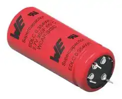 851617031001: Supercapacitor, 100 F, 2.7 V, Snap-In, -10%, +30%, 10 mm, 1000 hours @ 65°C