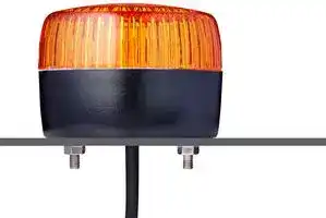 861501313: Beacon, Flashing/Steady, Amber, 240 VAC, IP67 / IP69, 55 mm H, 75 mm Lens, PCL Series