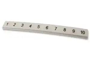 0808671: Terminal Block Marker, Terminal Block Marker, PT 2-PE/S-120AC-ST Terminal Blocks, 1 to 10, 5.2 mm