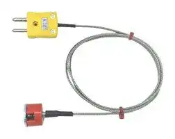 BMS-K-1M-SP-A (1.9KG PULL): Thermocouple, Button, K, Magnet, 3.28 ft, 1 m