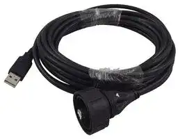 PX0840/B/5M00: USB Cable, Type A Plug to Type B Plug, 5 m, 16.4 ft, USB 2.0, Black