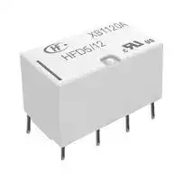 HFD5/12: Signal Relay, 12 VDC, DPDT, 1 A, HFD5 Series, Through Hole, Non Latching
