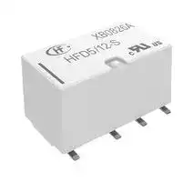 HFD5/5-SR: Signal Relay, 5 VDC, DPDT, 1 A, HFD5 Series, Surface Mount, Non Latching
