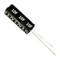 ADCR-T02R7SA105MB: Supercapacitor, 1 F, 2.7 V, Radial Leaded, ± 20%, 3.5 mm