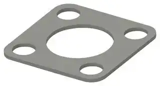 92-22001: EMI Shielding Gasket, Conductive Sheet, Nickel Plated Graphite, 22.23mm L x 22.23mm W x 0.8mm D